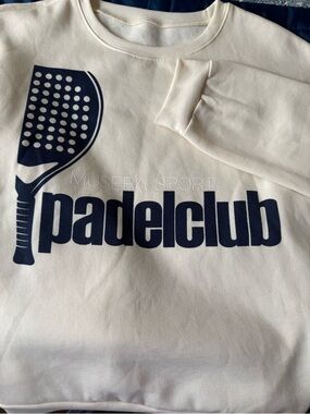Padelclub Graphic Sweatshirt in Cream and Navy